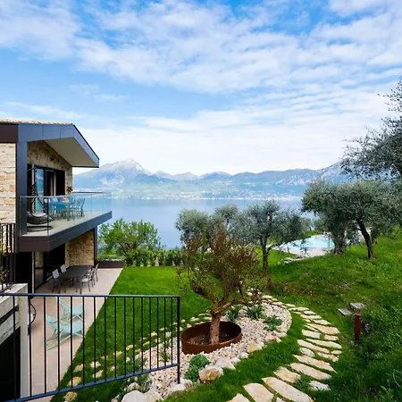 Podere Sabaina, Private Mit Pool, Seeblick Und 3 Wohneinheiten Zur Alleinnutzung Villa Torri Del Benaco